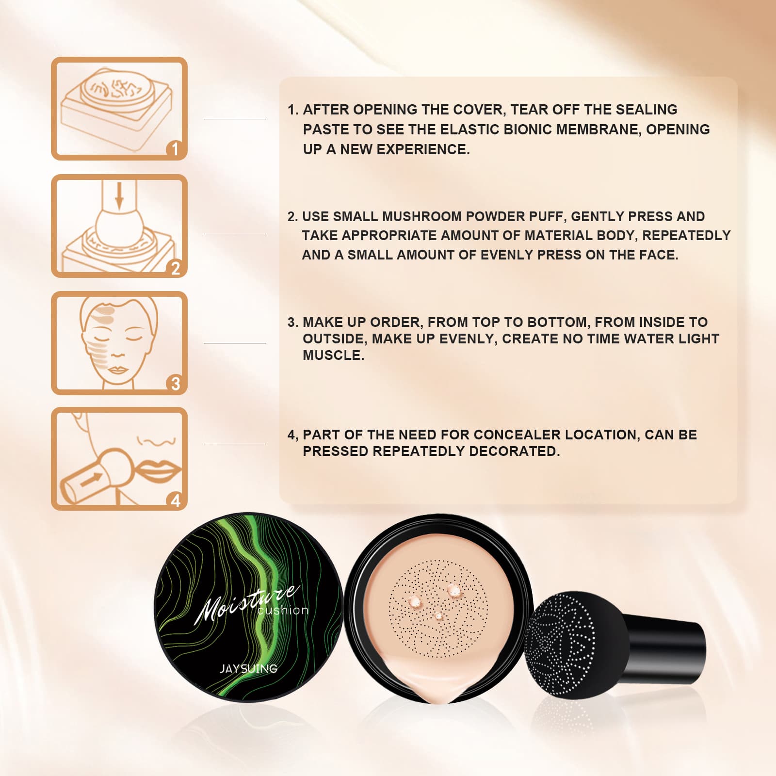 Jayswing Mushroom Head Air Cushion Concealer 2