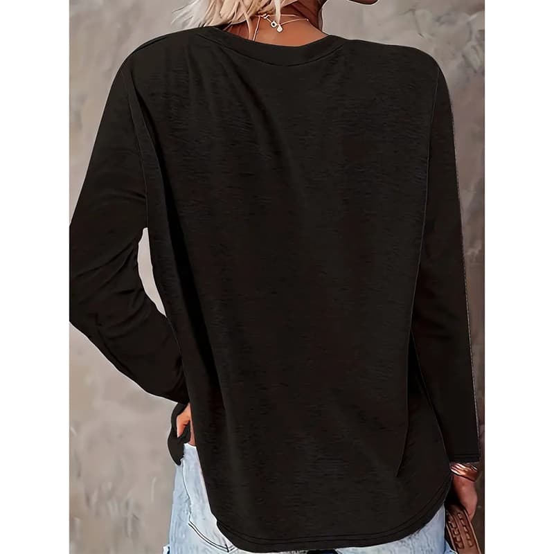 Women's Floral Print Crewneck Casual Long Sleeve T Shirt Pullover Graphic Tee 3