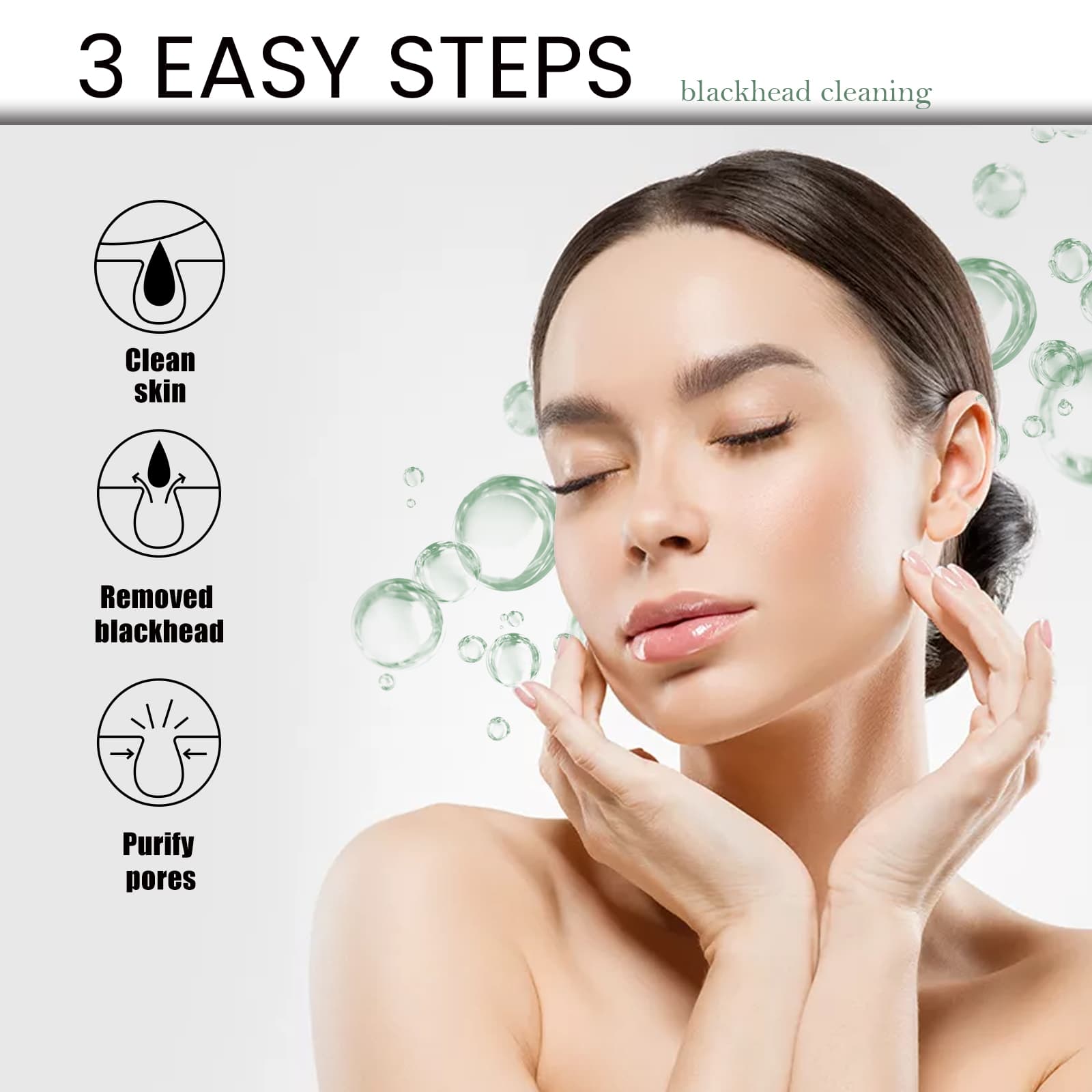 Blackhead Remover Tools -15g Blackhead Creamwith 40Pcs Blackhead Pore Strips 2
