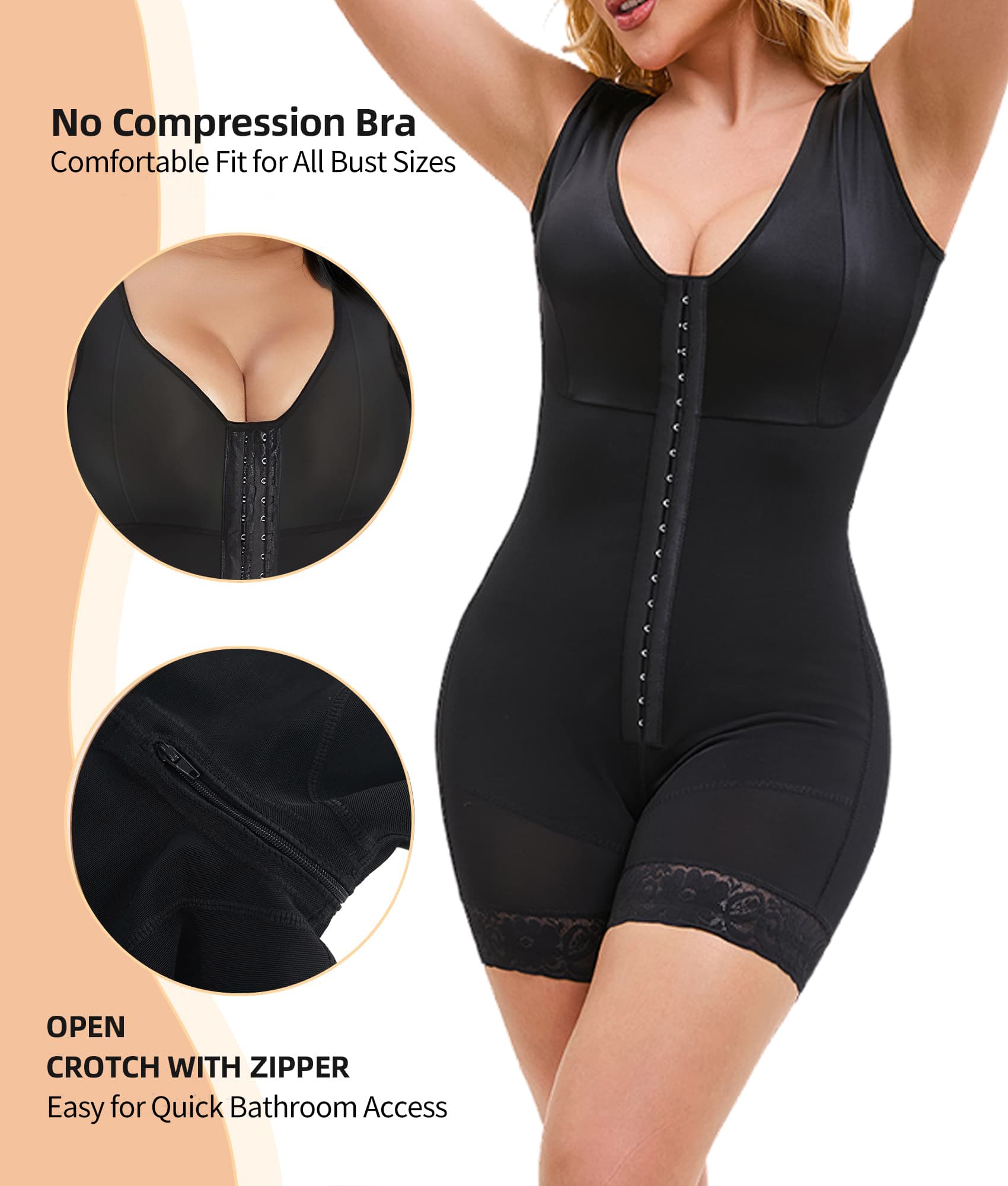 Fajas Colombiana Shapewear For Women Tummy Control Post Surgery Full Body Shaper Butt Lifter With Zipper Crotch Skimsbodysuits Elegant Bodysuit Faja Shaper 4