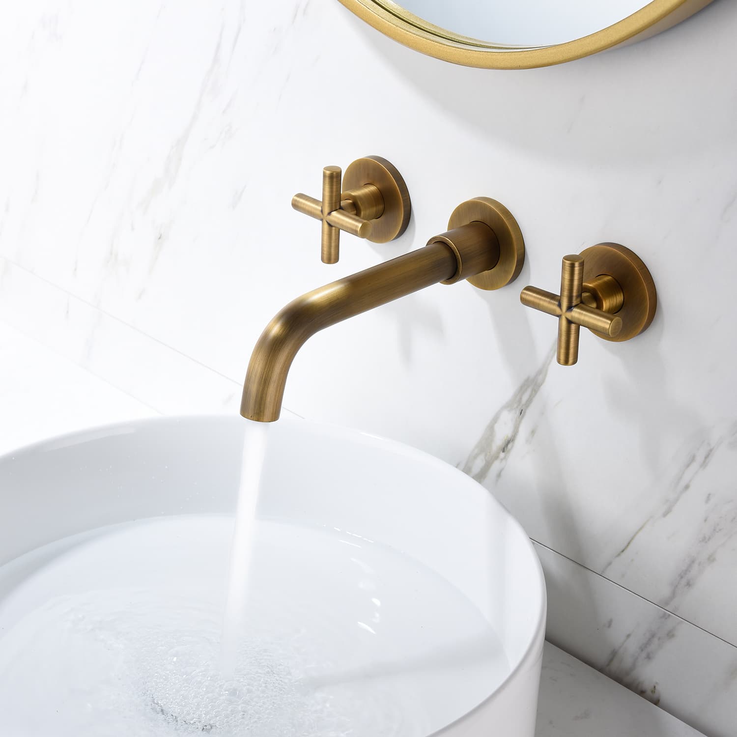 Bathroom Faucets, Wall-mounted Bathroom Sink Faucets 4