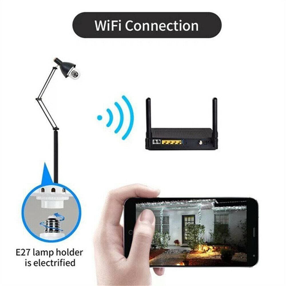 IR E27 Light Bulb Camera 1080P HD Wireless Wifi Smart Home Security Camera 3