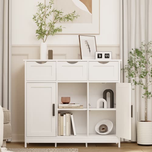 Storage Cabinets,Wooden Floor Cabinet,with Drawers And Shelves Storage Cabinets,Accent Cabinet For Living Room,Bedroom,Bathroom Furniture Home Decor 4