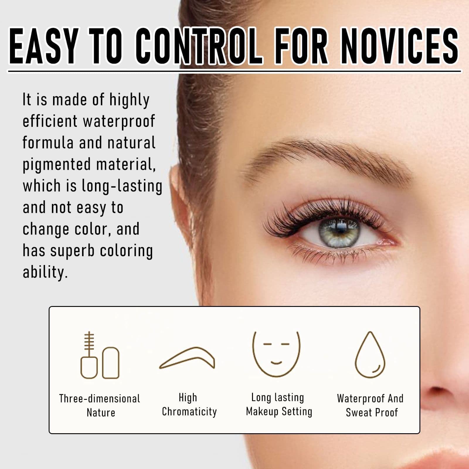 EELHOE Peel-off Eyebrow Dye Gel - Waterproof, Sweat-proof, Smudge-resistant For Creating Natural 3D Volumetric Brows Tattoo Gel 2