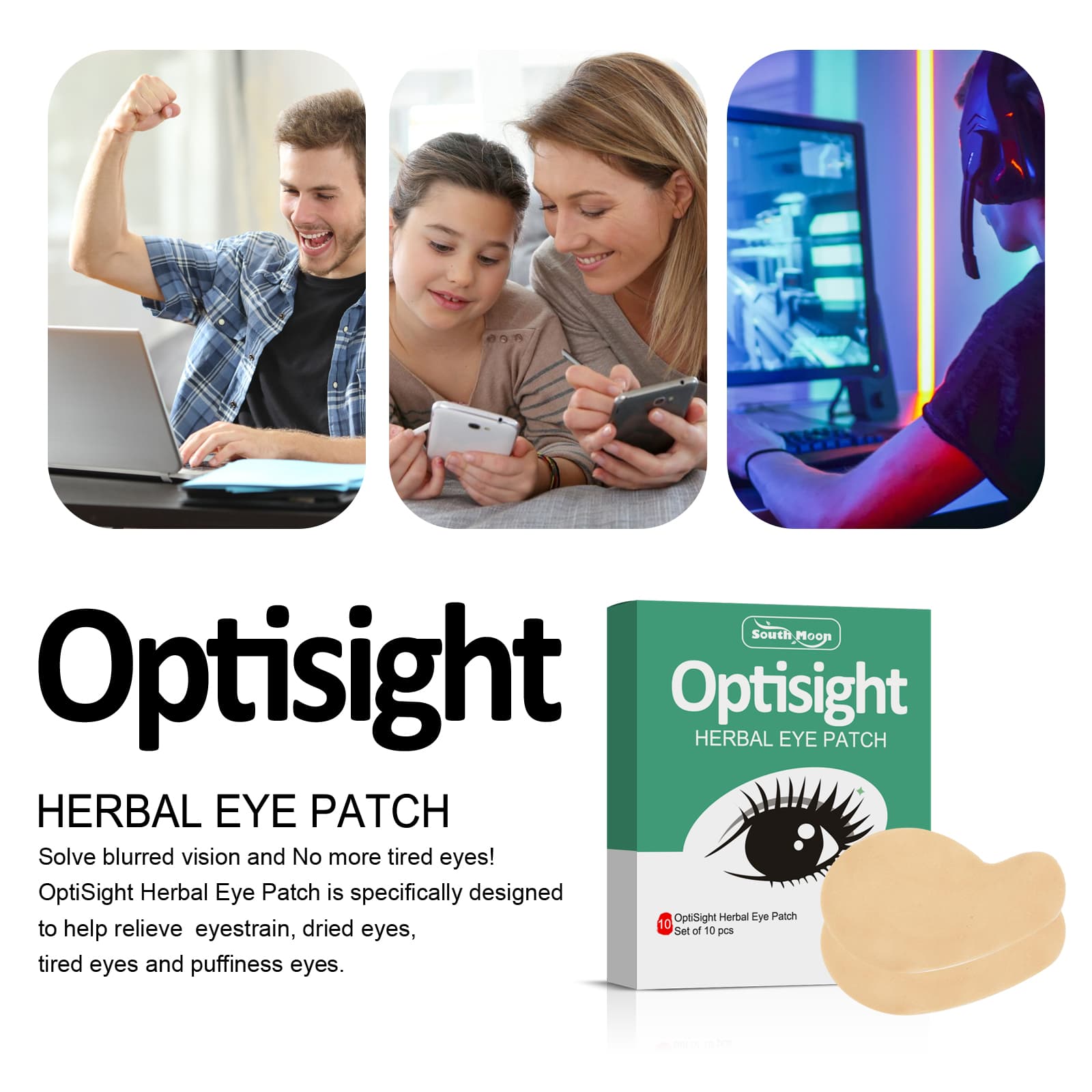 South Moon Ai Cao Eye Protection Patch Box For Staying Up Late, Dry Eyes, Dry Eyes, Cold Compress Patch, Moxibustion, Student Vision Protection Patch 4